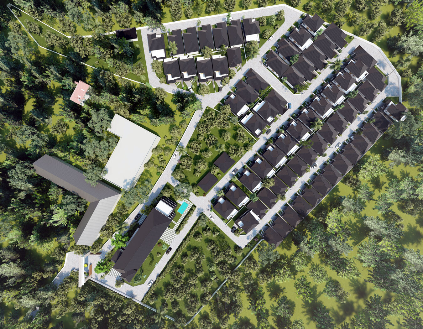 Aerial master plan of Nirvana Living villa township